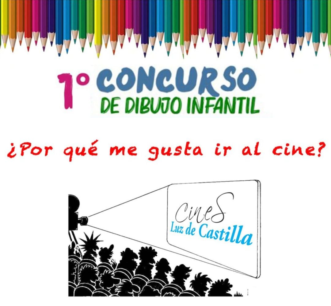 Cartel del 1º Concurso de dibujo infantil de cines Luz de Castilla