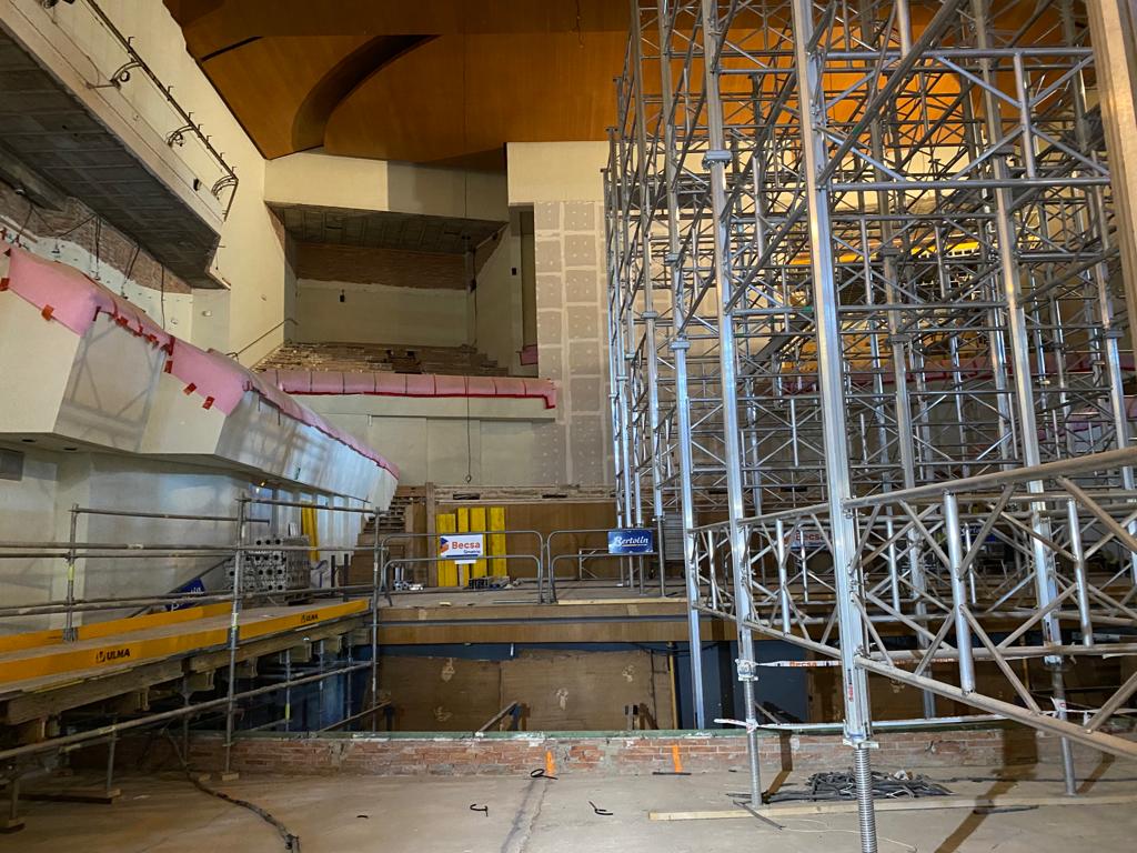 Obras en el Palau de la Música, en la sala principal, José Iturbi