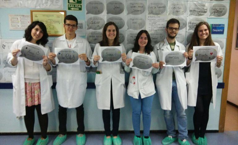 Un grupo de estudiantes de medicina de la Facultad de Albacete