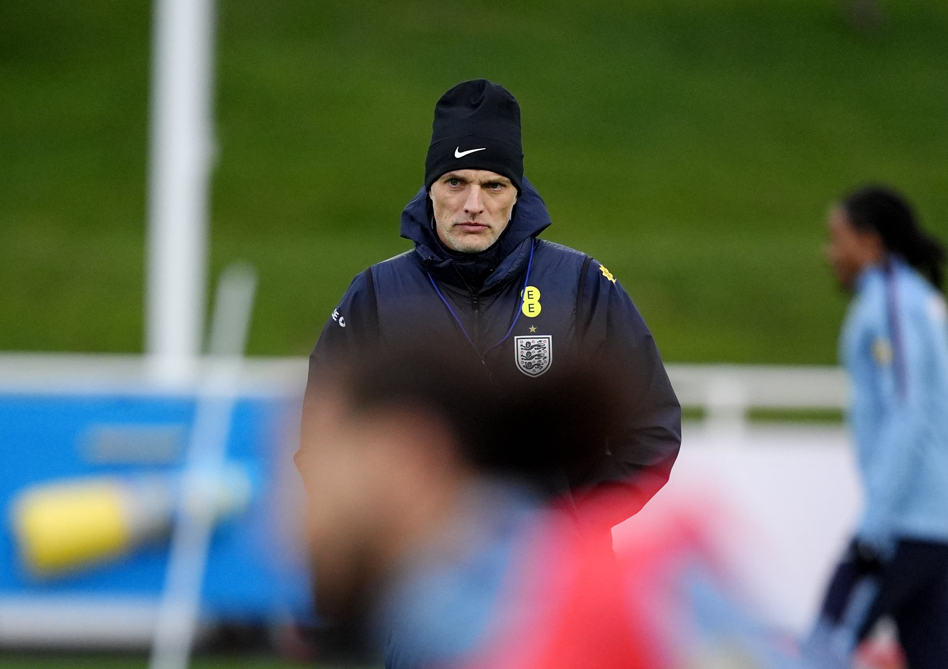 Thomas Tuchel dirige un entrenamiento de la selección inglesa