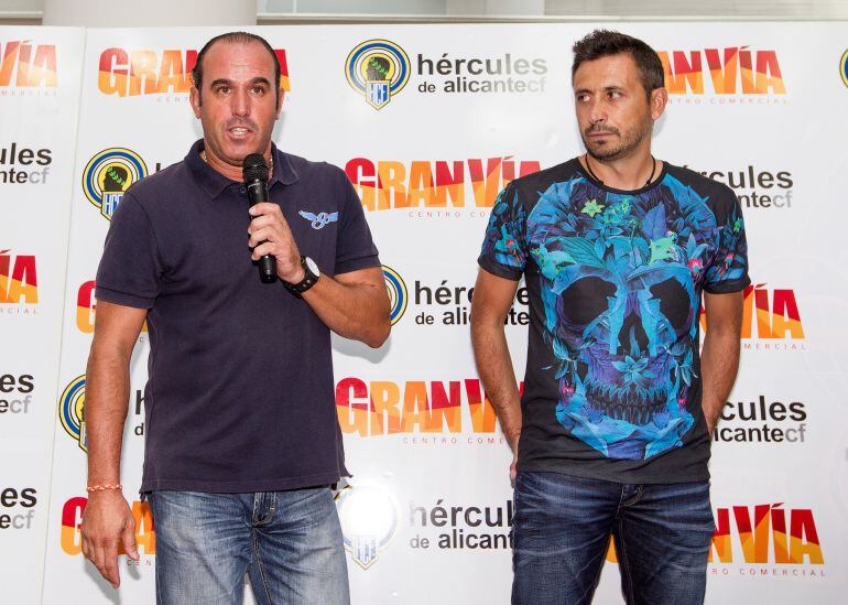 Dani Barroso junto al entrenador Manolo Herrero