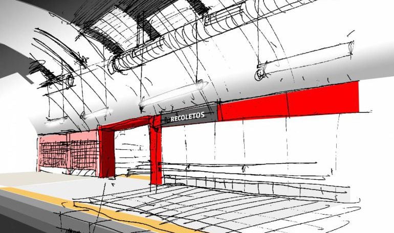 Proyección de la estación de Recoletos cuando finalicen las obras. 