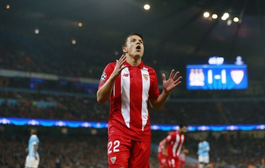 Konoplyanka lamenta una ocasión fallada por el Sevilla.