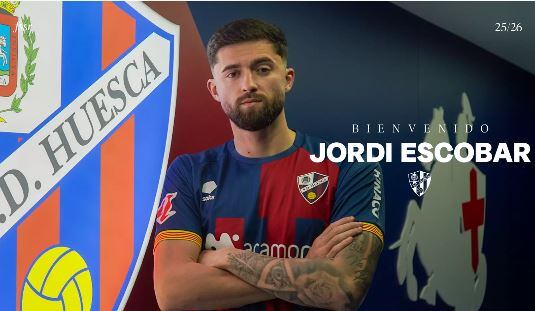Jordi Escobar firma por la SD Huesca hasta junio de 2028