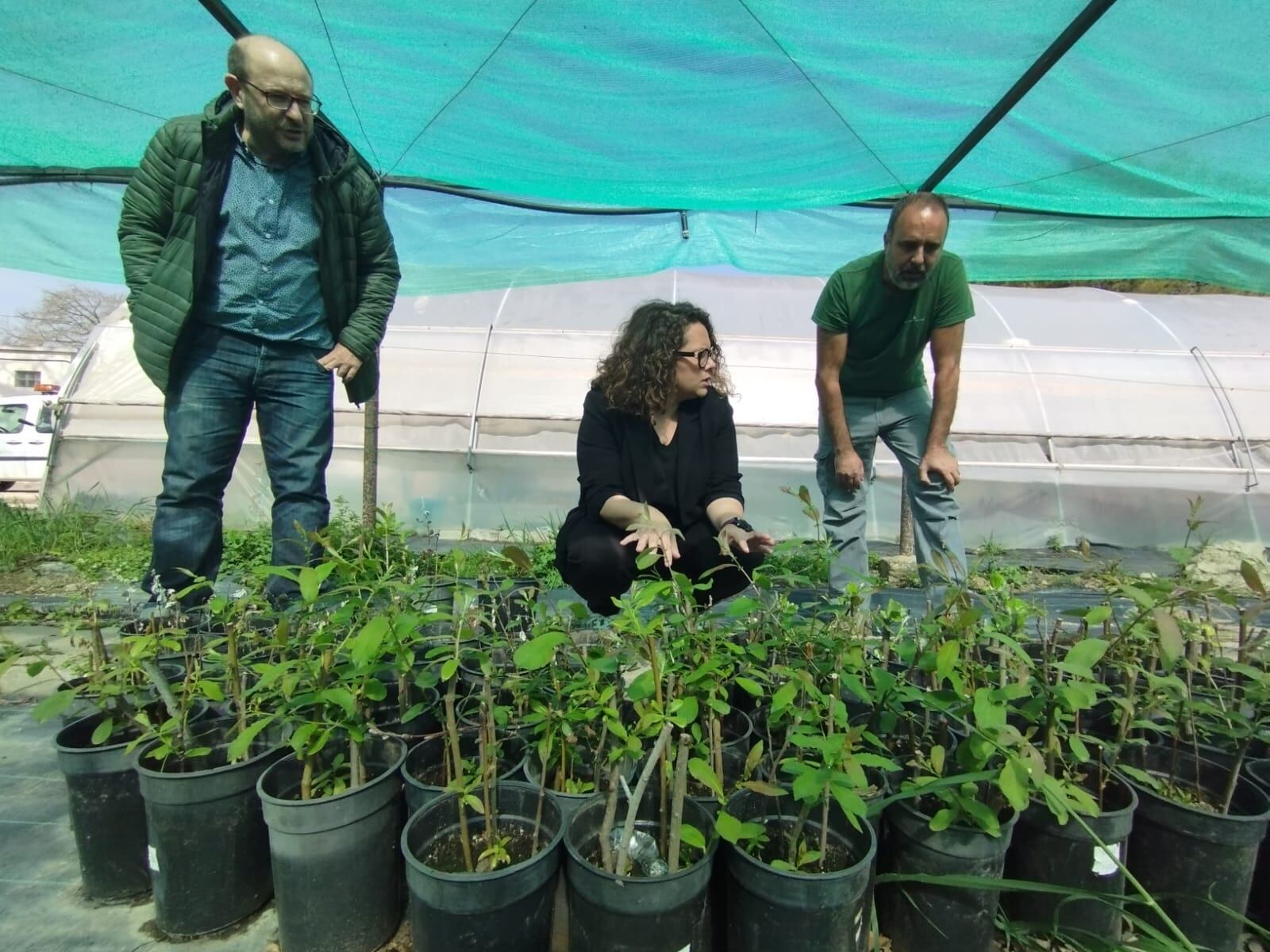 La concejala de Medio Ambiente, Alícia Izquierdo, en el vivero forestal.