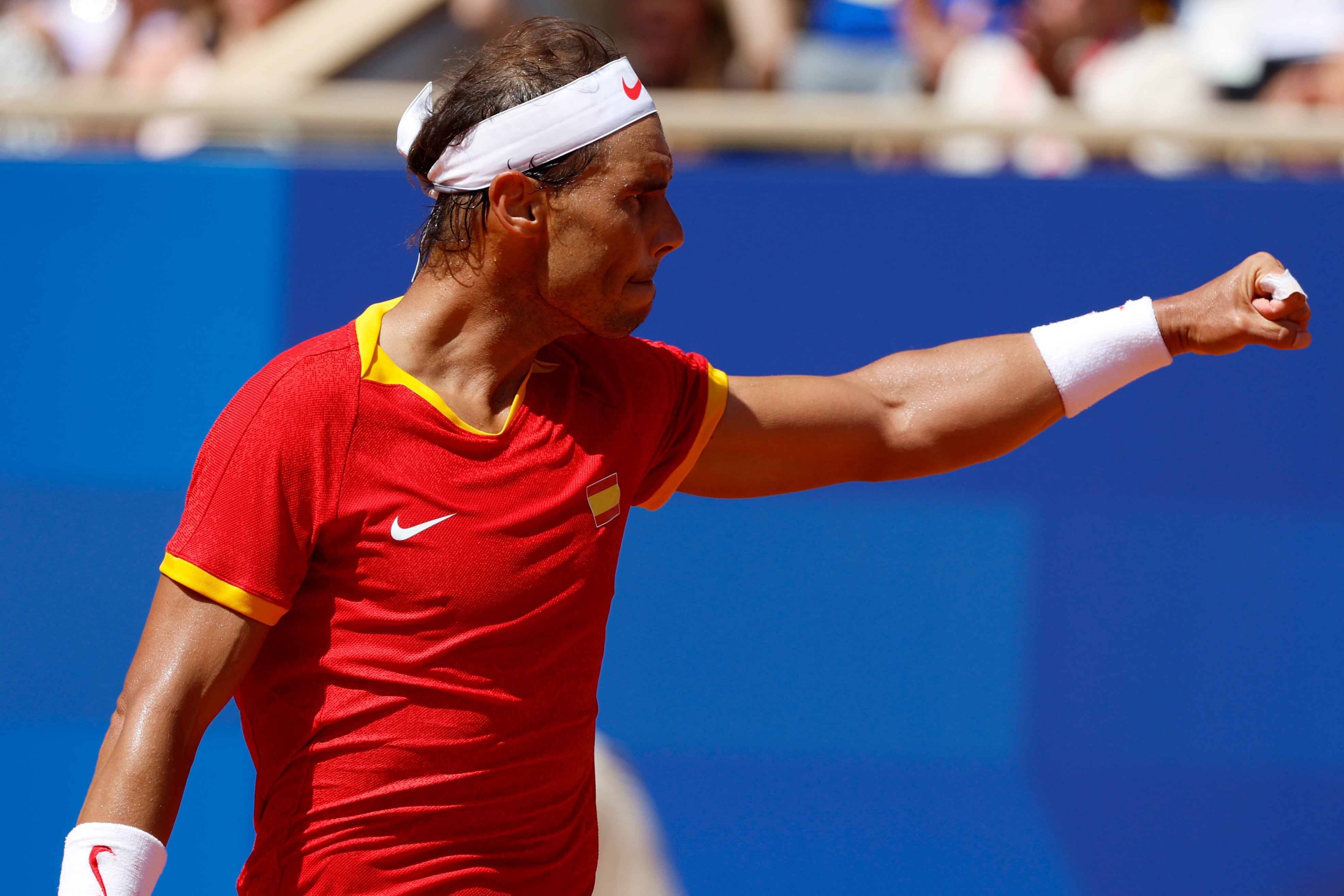 Rafa Nadal, durante un partido en los Juegos Olímpicos de París 2024. EFE/EPA/FRANCK ROBICHON