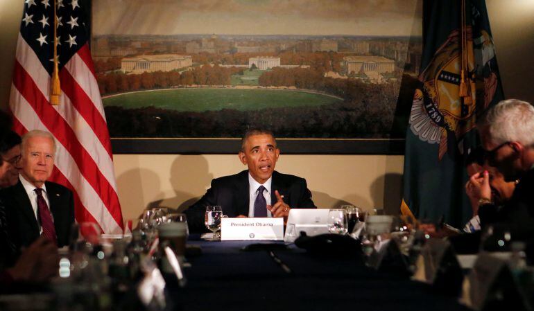 El presidente Obama durante su rueda de prensa