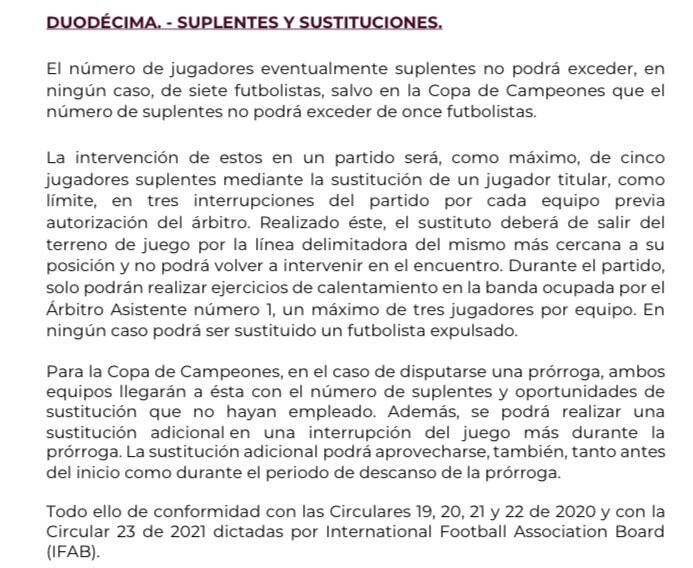 Normas reguladoras de la Copa de Campeones Juvenil