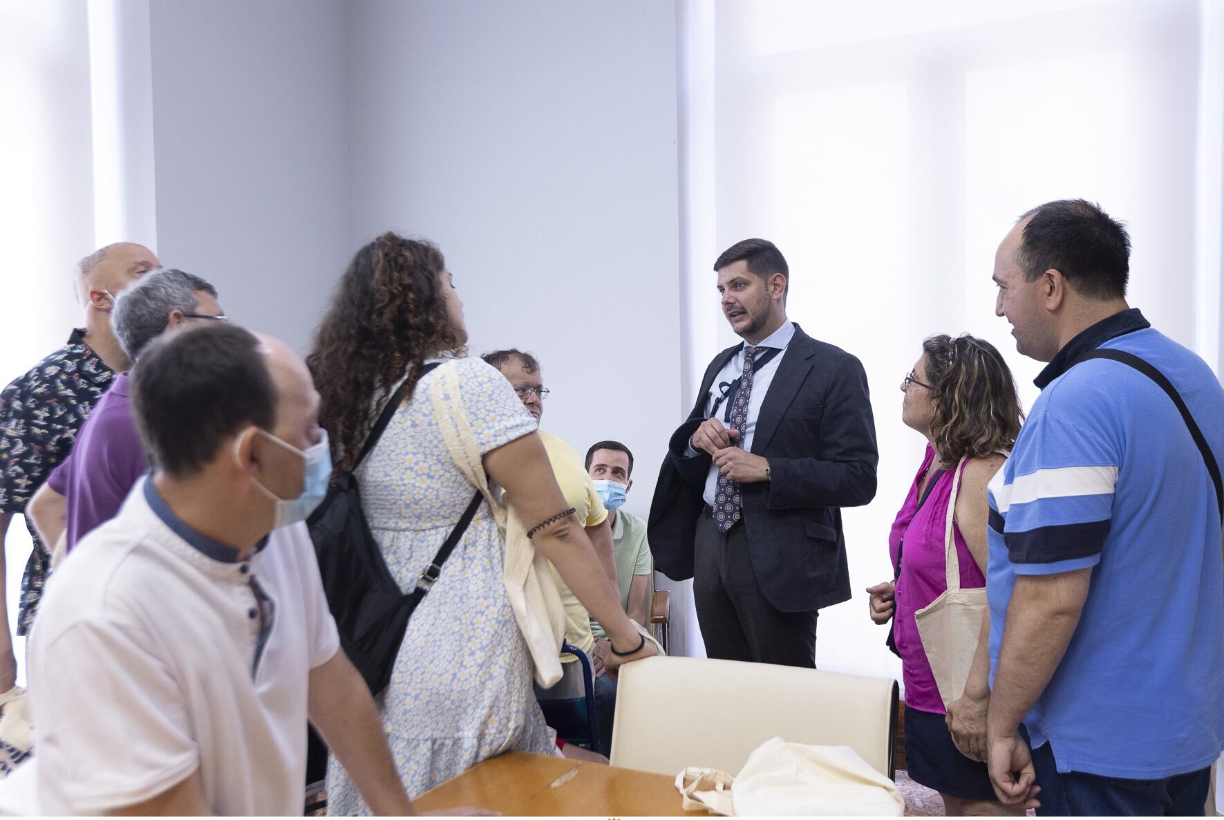 El grupo de Círvite durante la recepción de alcaldía.