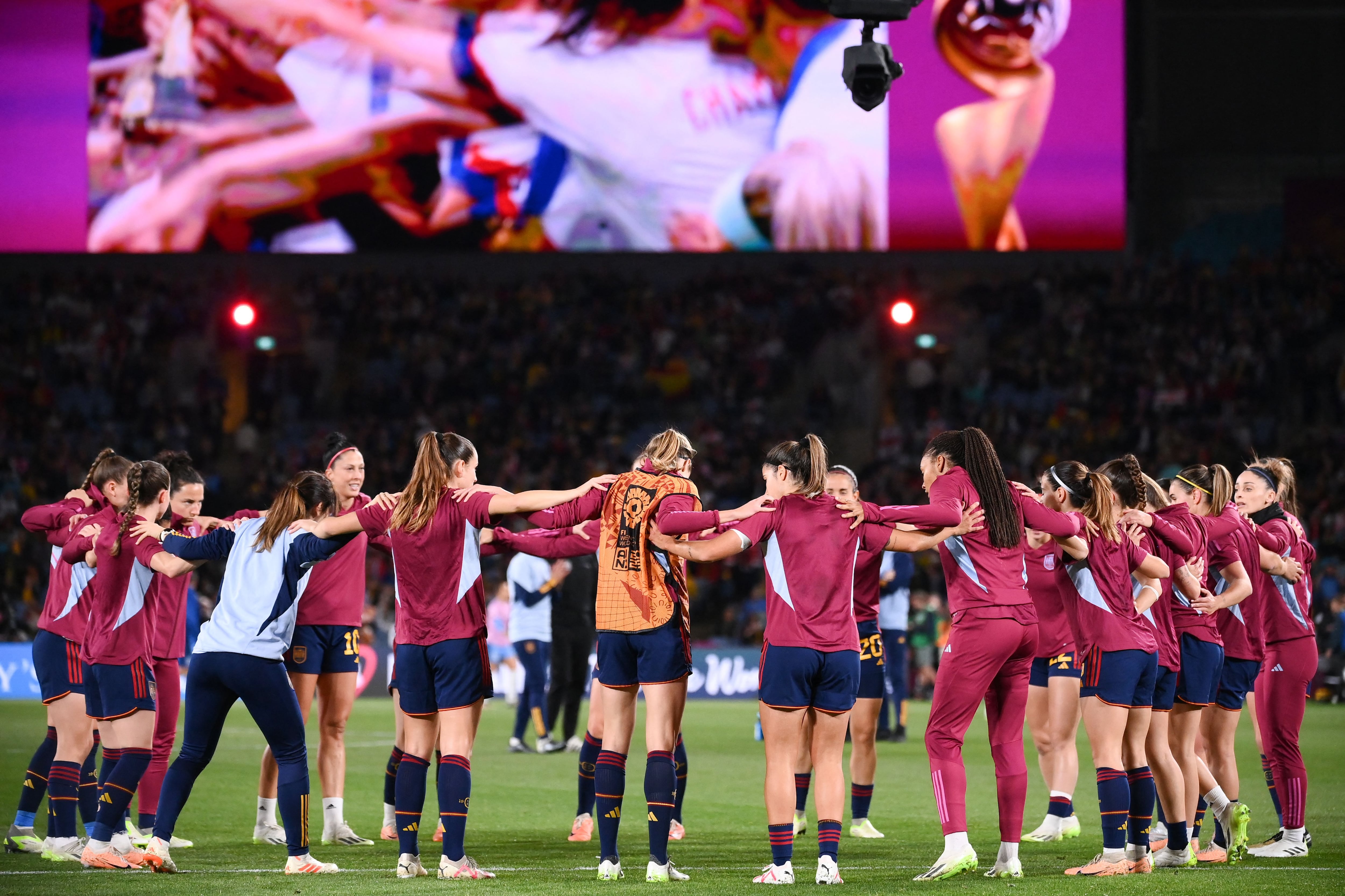 Las jugadoras calientan antes de la final que las proclamaría campeonas del mundo, el pasado 20 de agosto.