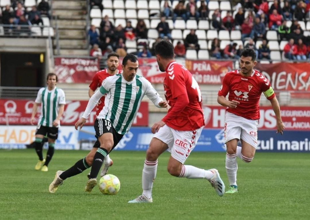 Miguel de las Cuevas, en el partido ante el Murcia