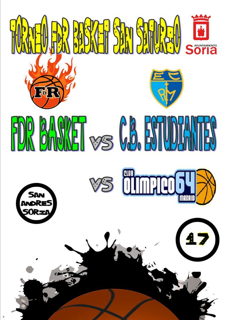 Cartel del Torneo FDR Basket San Saturio.