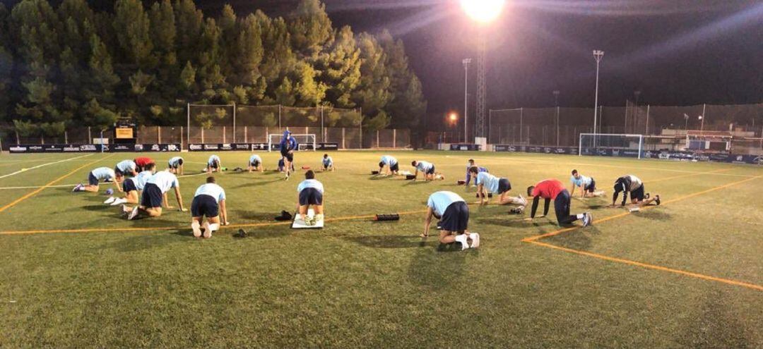 Un entrenamiendo del Archena Sport FC 