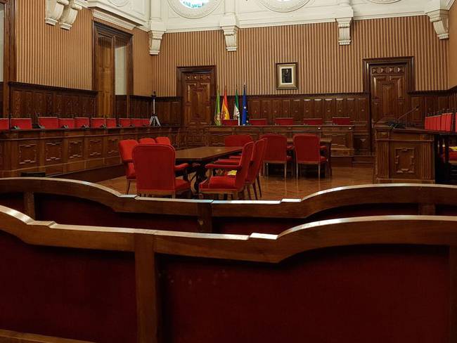 Salón de plenos de la Diputación de Jaén.