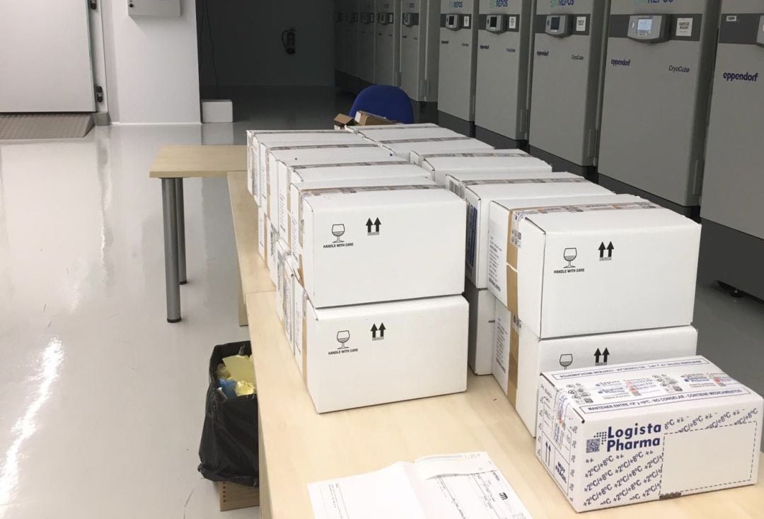Un lote de vacunas llegado a Galicia.