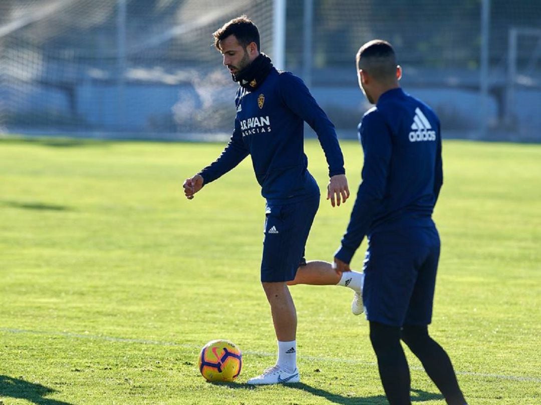 Alberto Guitián durante el entrenamiento en las instalaciones de la Ciudad Deportiva