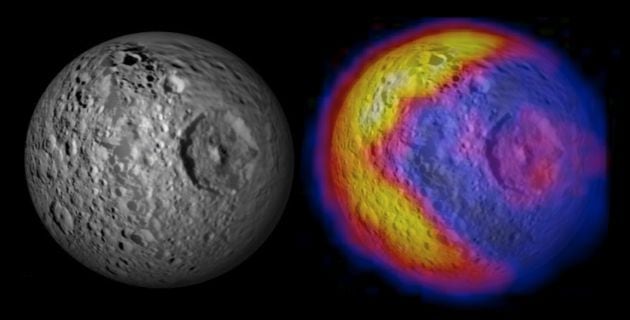 La fotografía térmica del satélite.