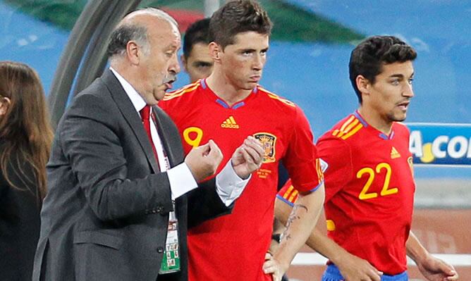 Del Bosque intentó mejorar las opciones de ataque con la inclusión de Fernando Torres y Jesús Navas