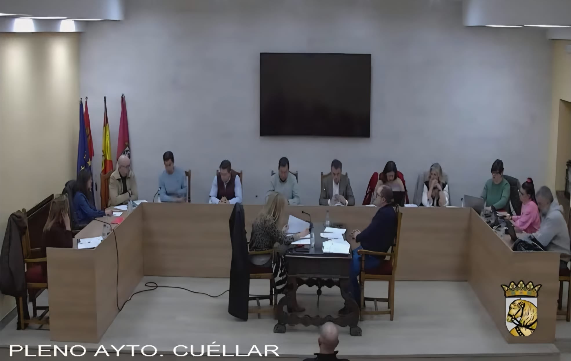 Pleno del Ayuntamiento de Cuéllar en el mes de marzo