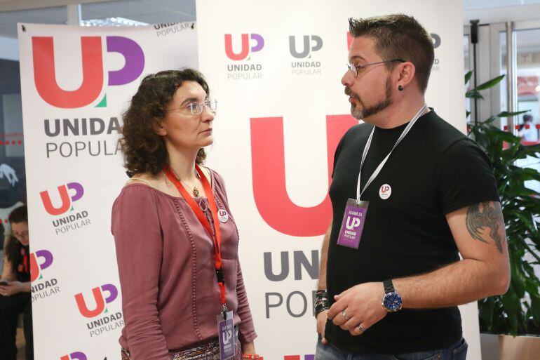 Los coportavoces de Unidad Popular, Begoña Marugán y Joan Vilá, 