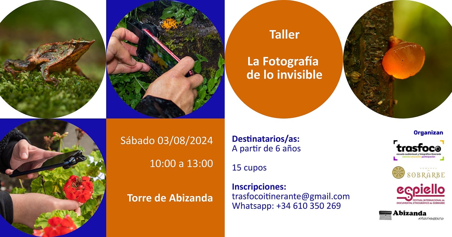 Aínsa y Abizanda acogen una exposición y taller de fotografía macro, que viajará a Málaga, Chile y Argentina