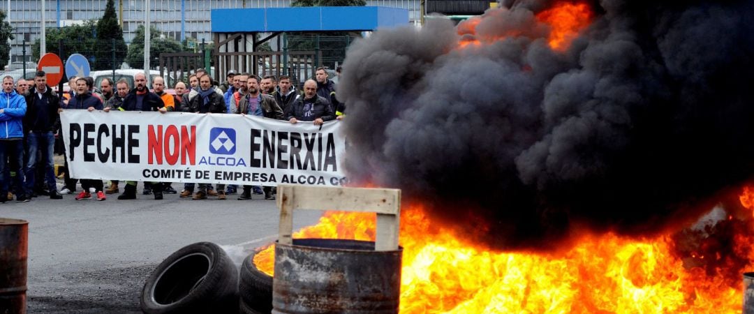 Movilización de los trabajadores de Alcoa