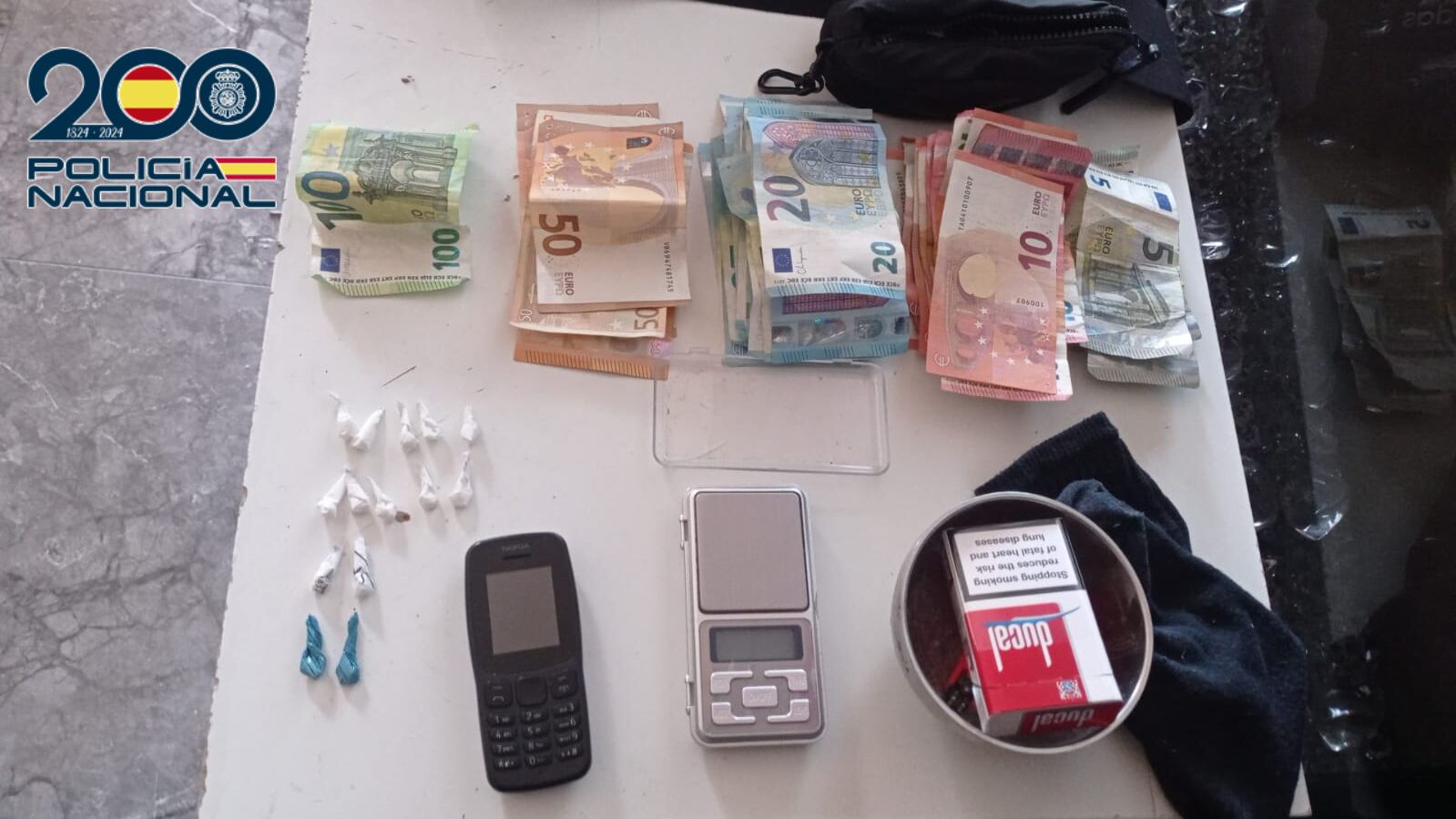 Parte del material incautado por la Policía Nacional en Málaga