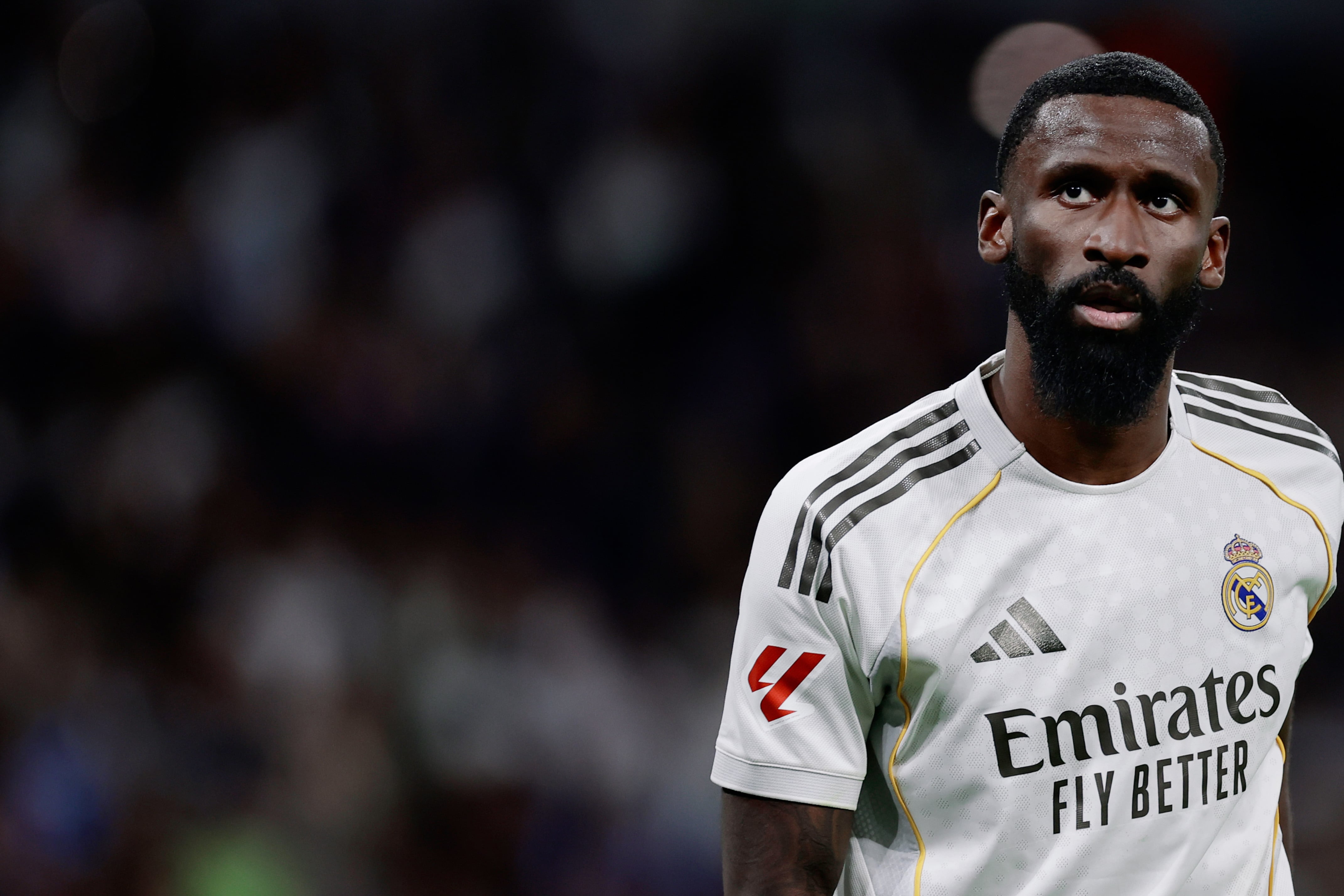 Antonio Rüdiger, en un partido con el Real Madrid