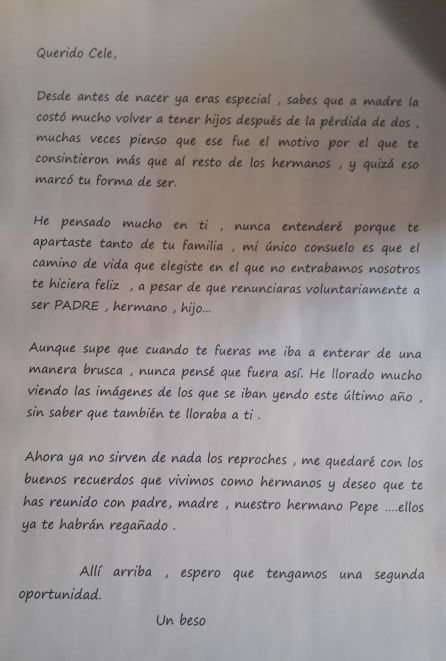 &quot;Allí arriba, espero que tengamos una segunda oportunidad&quot;