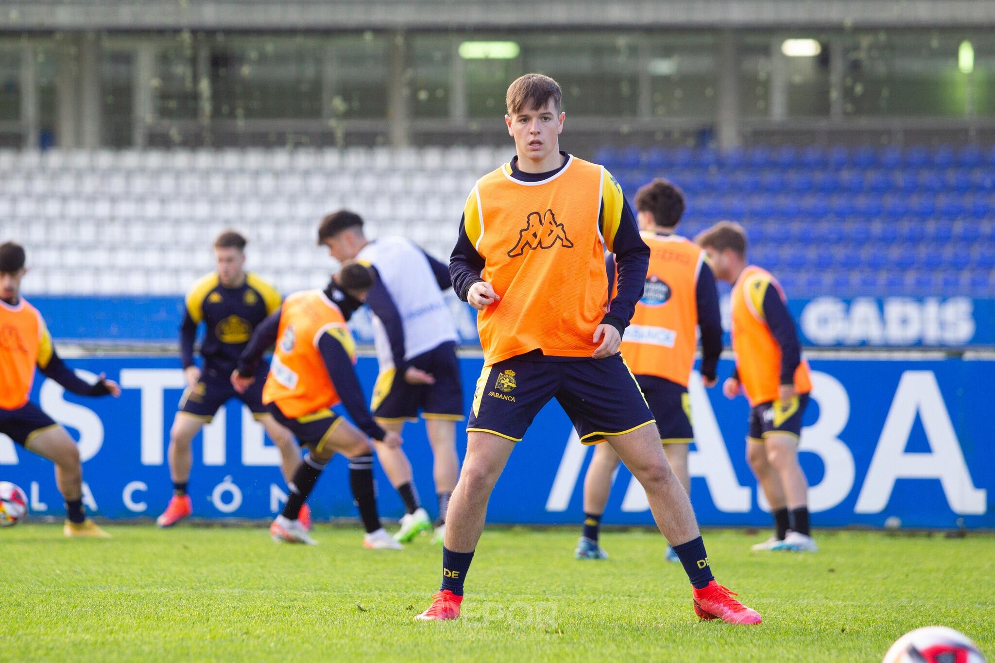 Rubén López durante un entrenamiento la pasada temporada