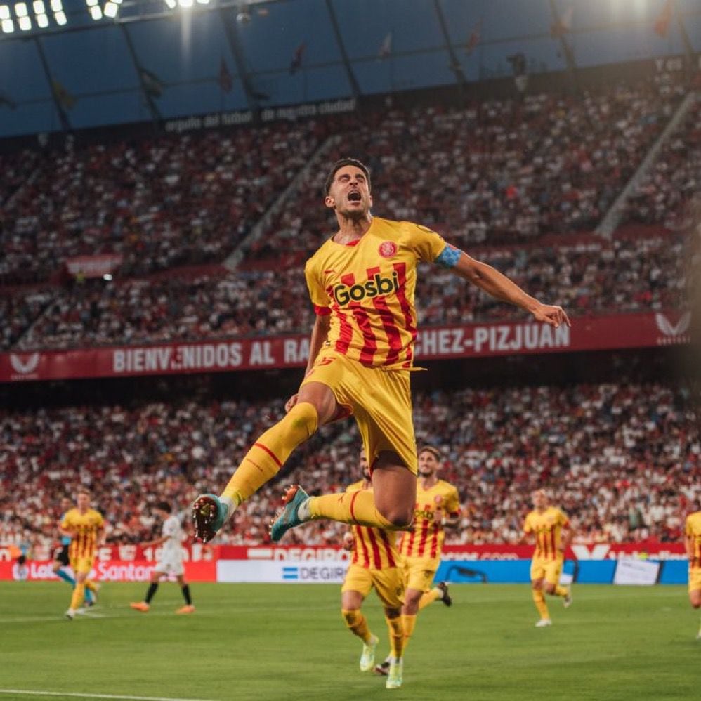 Juanpe, celebrant el gol al Sánchez Pizjuán.