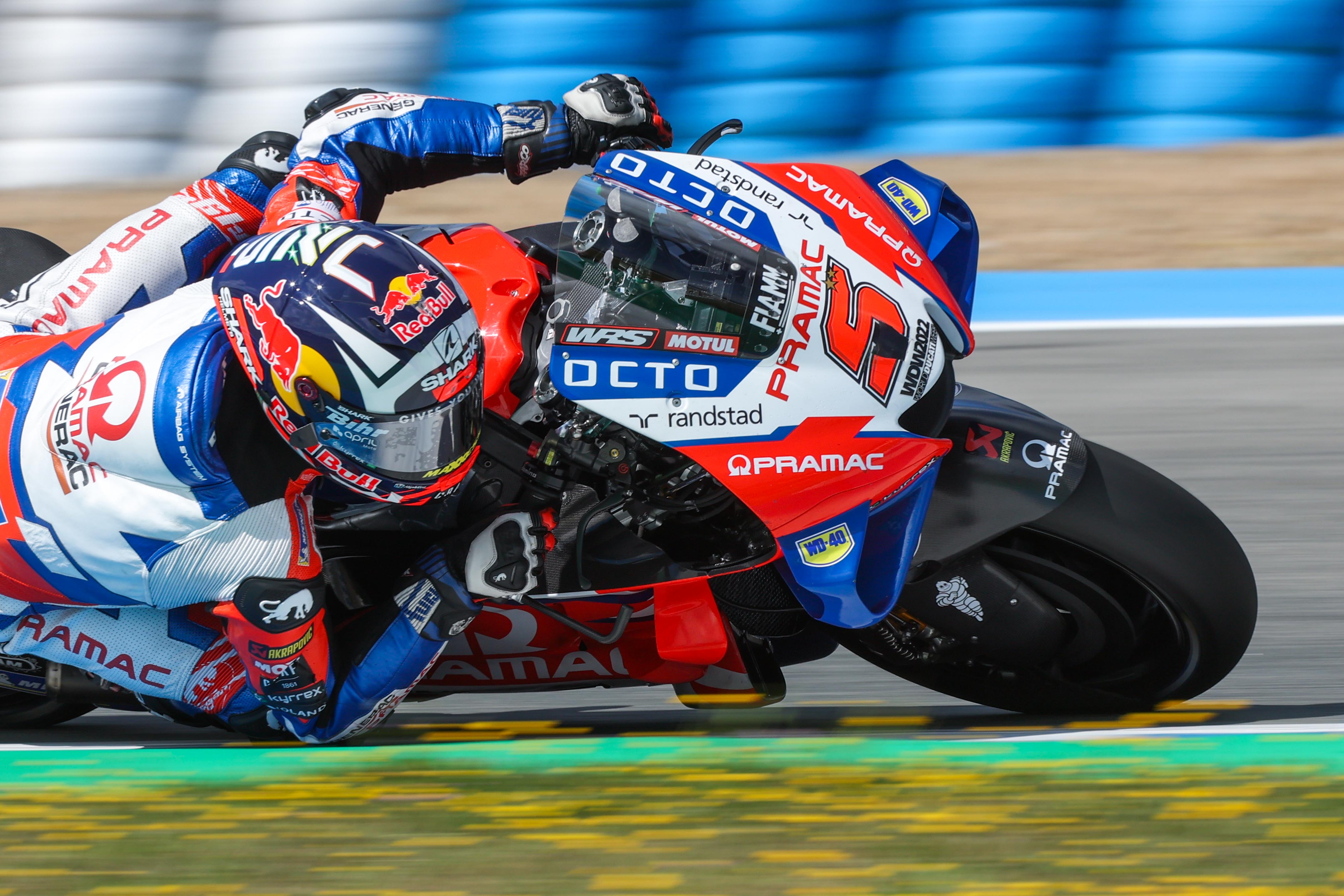 Johann Zarco durante los test oficiales de Moto GP en el Circuito de Jerez