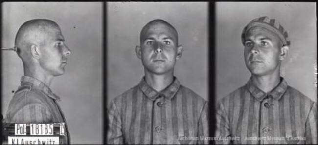 Amadeo Alagarda Ballester en Auschwitz, el primer campo de concentración donde fue deportado.