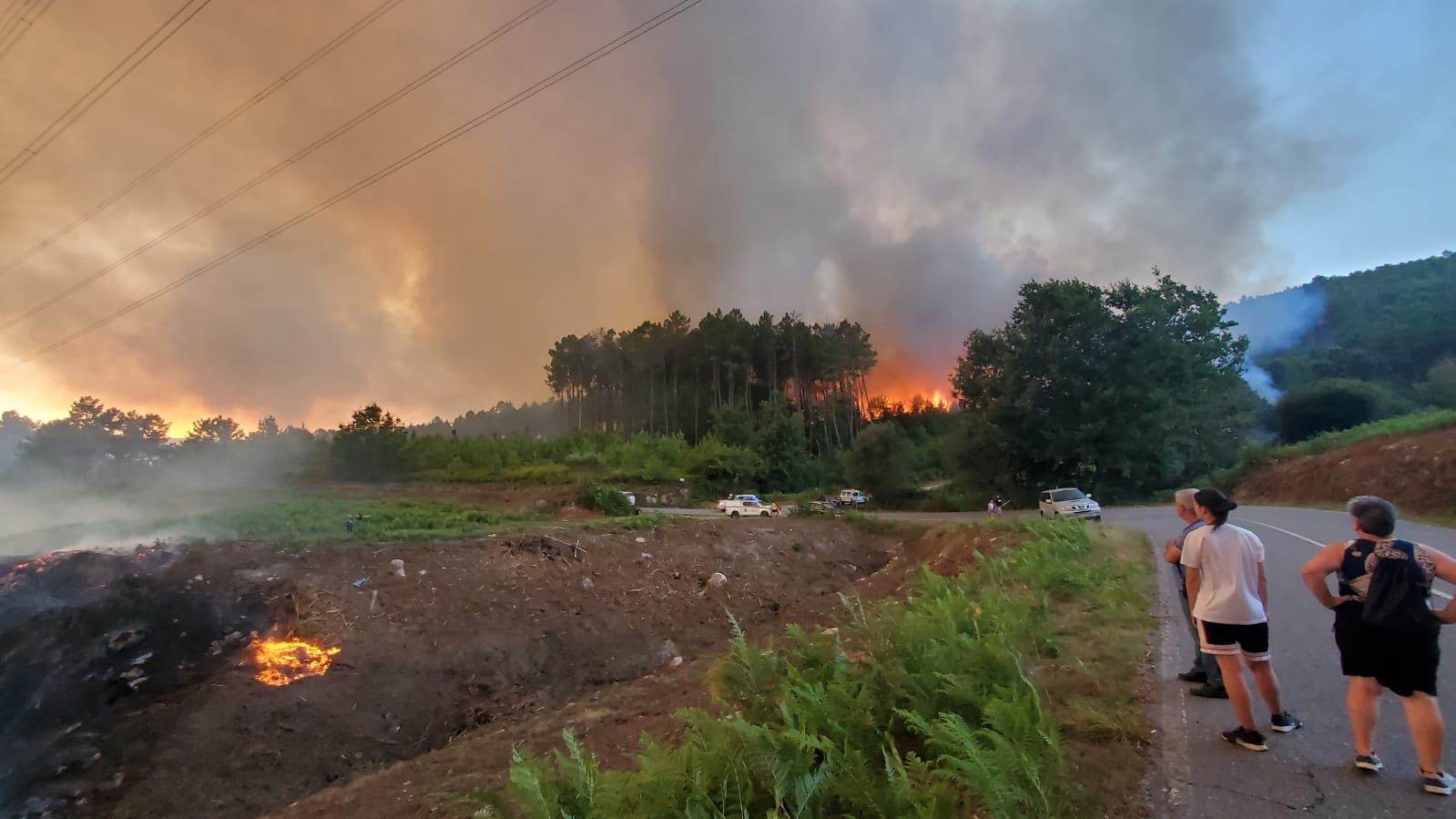 Incendio forestal en Paredes