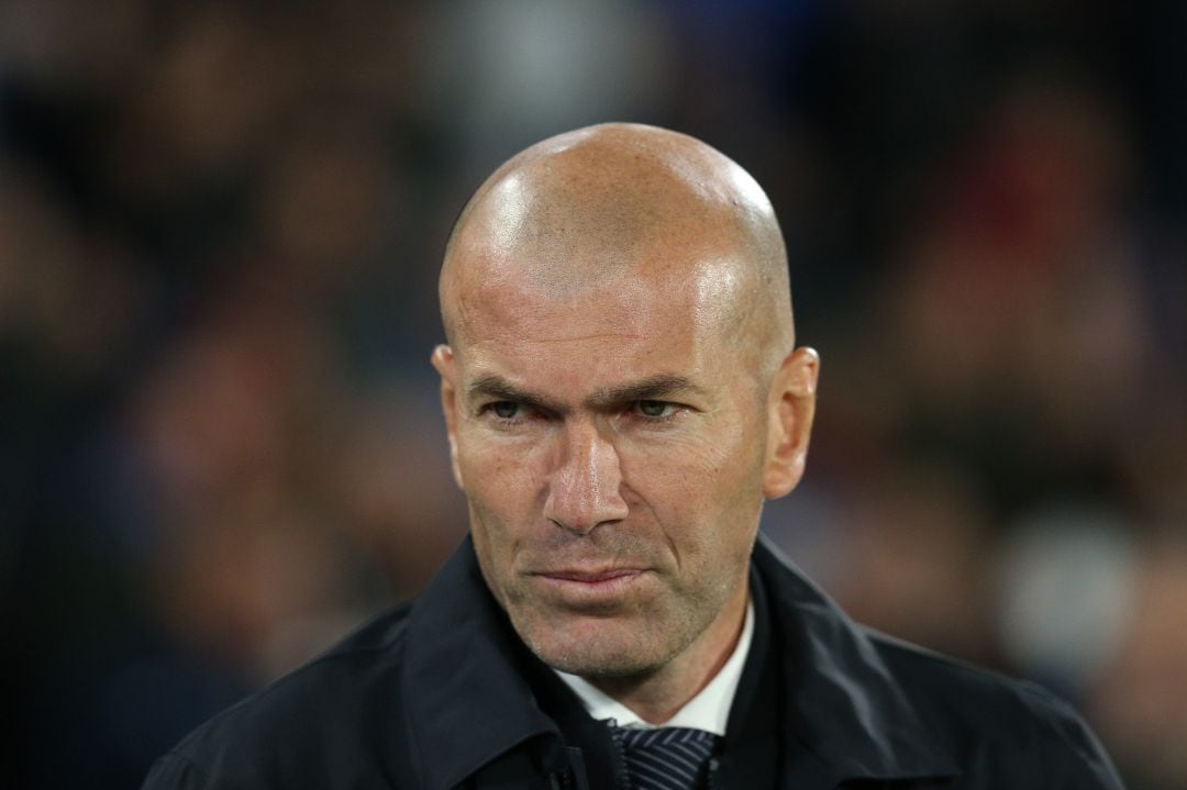 Zidane, durante el partido contra el Getafe. 