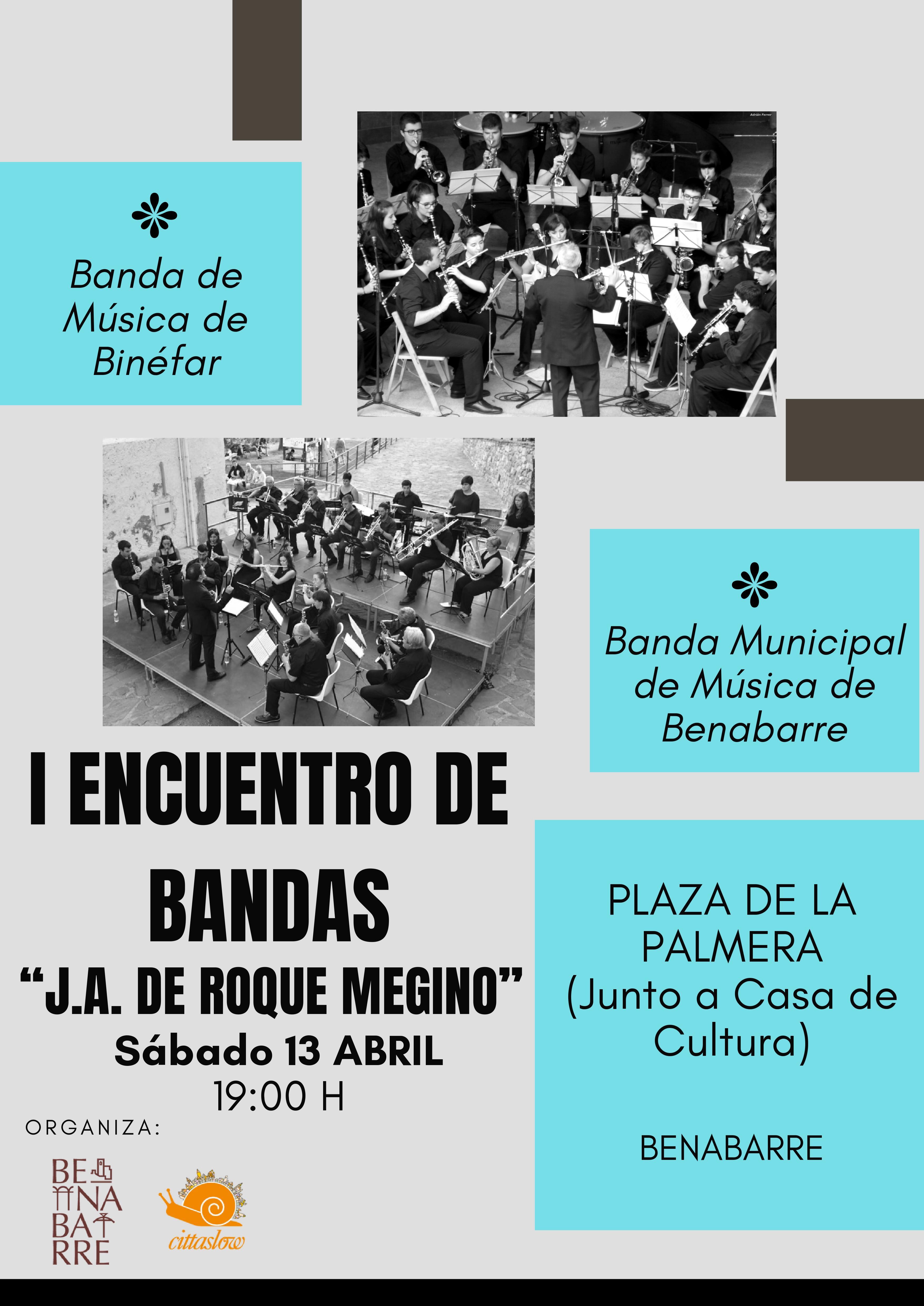 Cartel Concierto I Encuentro de Bandas de Benabarre