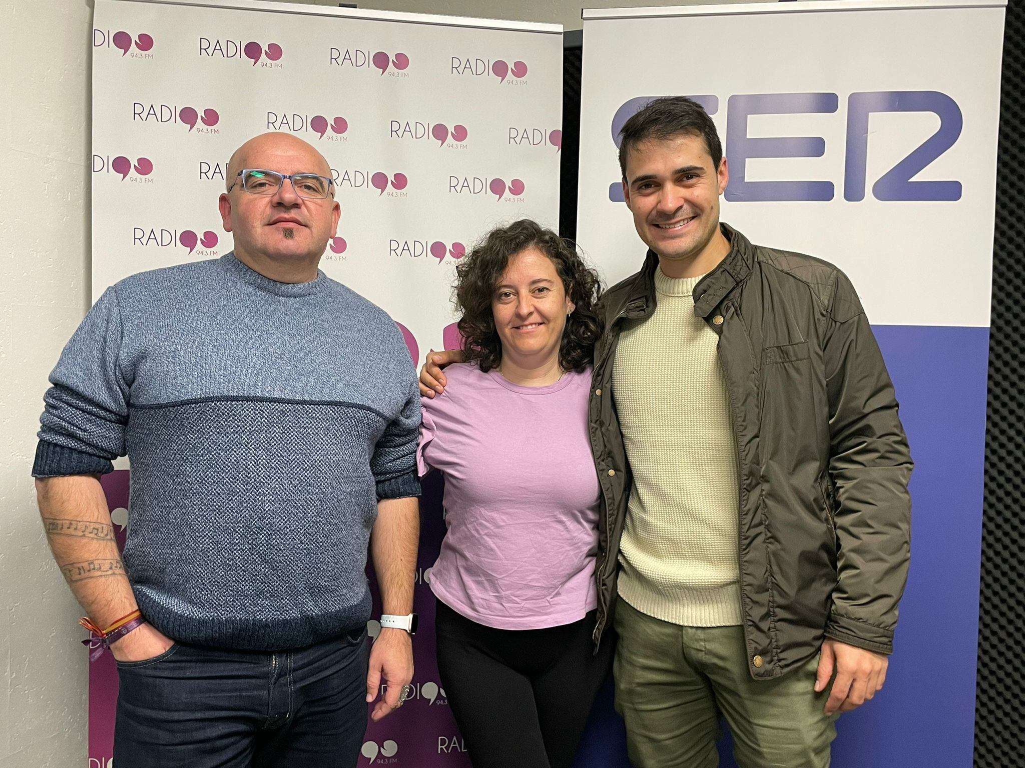 Agustín García, Elena Santiago y Raúl García. Asociación Musical Inmaculada Concepción