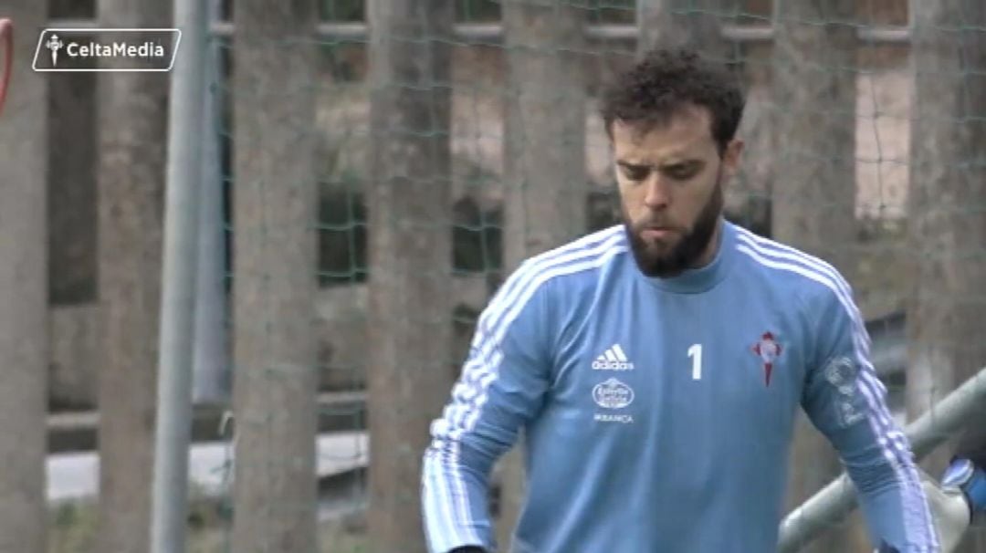 Sergio Álvarez durante un entrenamiento