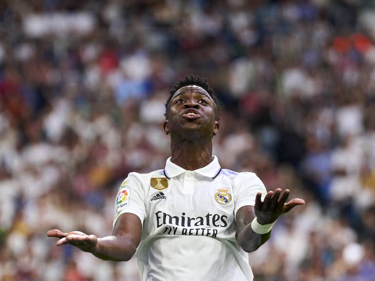 Vinicius, durante el partido entre el Real Madrid y el Athletic Club. (Photo by Diego Souto/Quality Sport Images/Getty Images) / Diego Souto