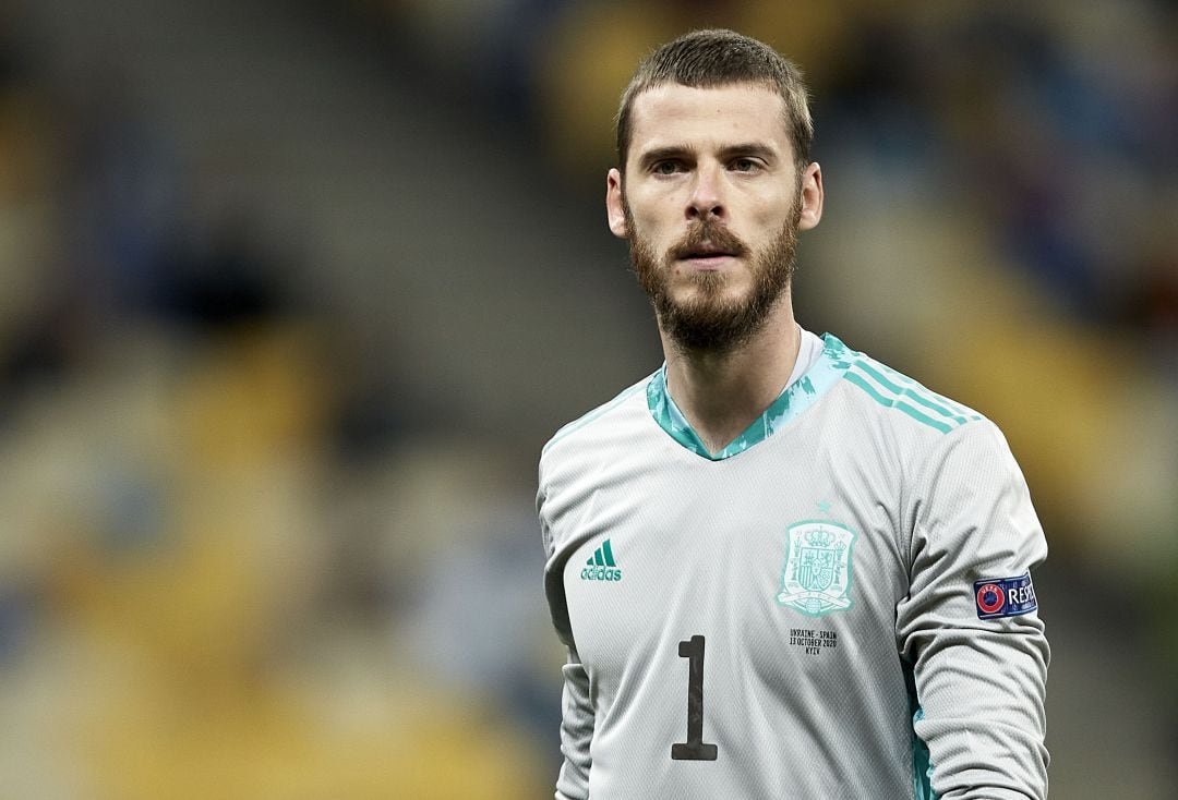 De Gea, durante el partido contra Ucrania. 