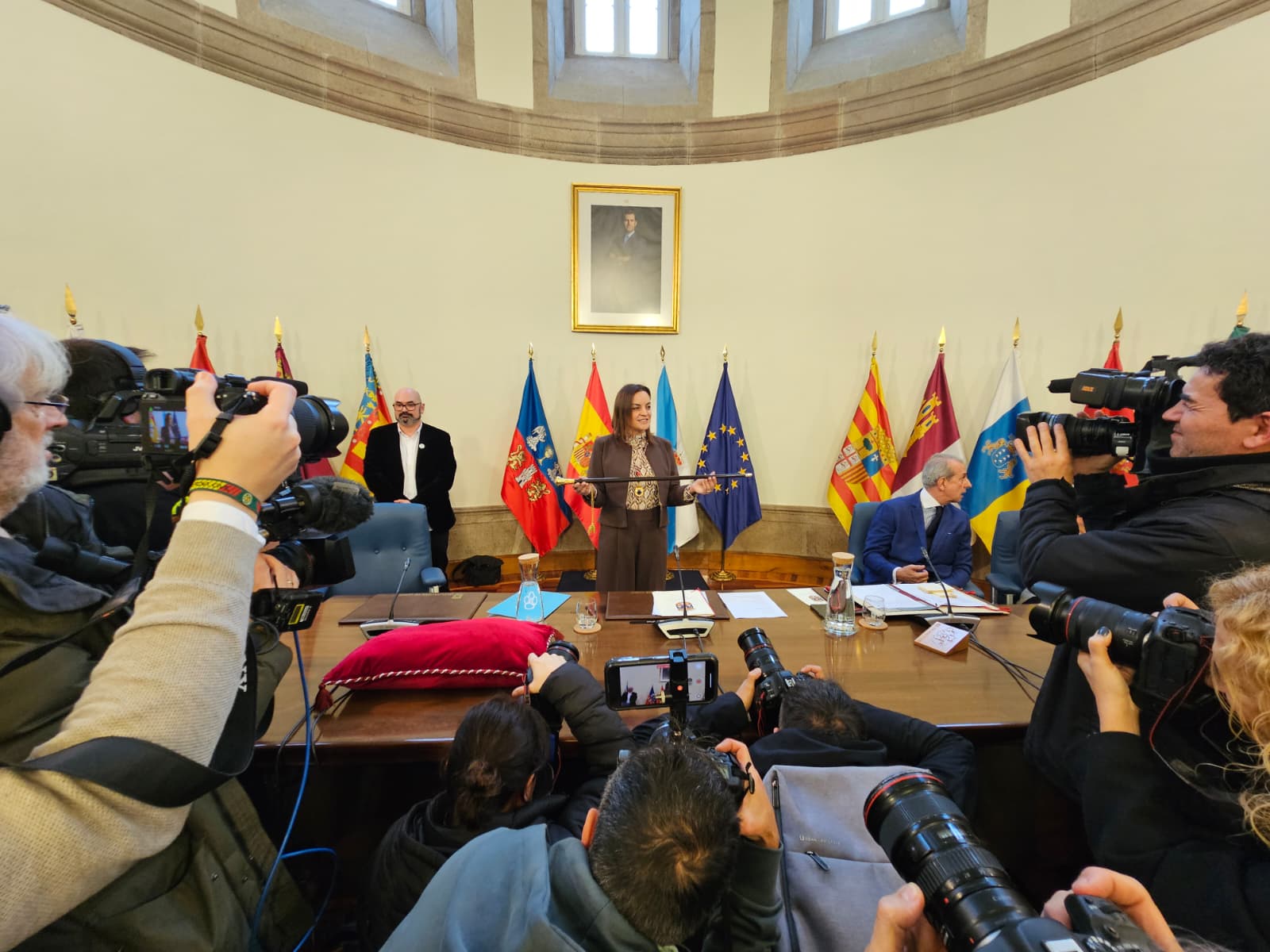 Carmela López investida como presidenta de la Diputación de Lugo.