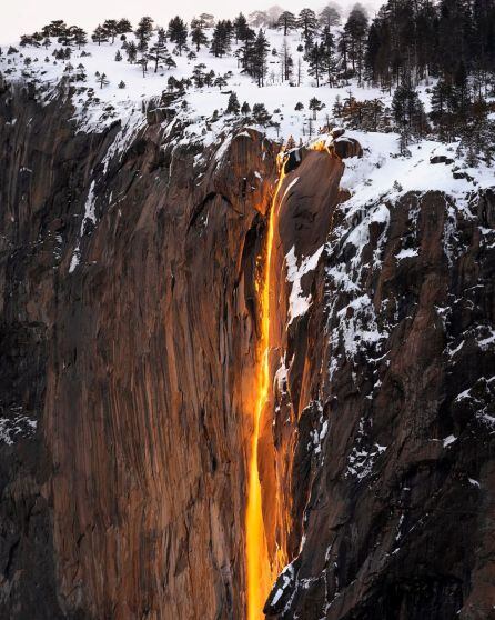 La cascada de fuego.