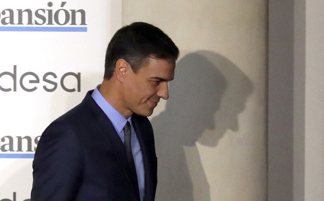 El presidente del Gobierno, Pedro Sánchez, durante la celebración del 31 aniversario del diario Expansión, hoy en Madrid.