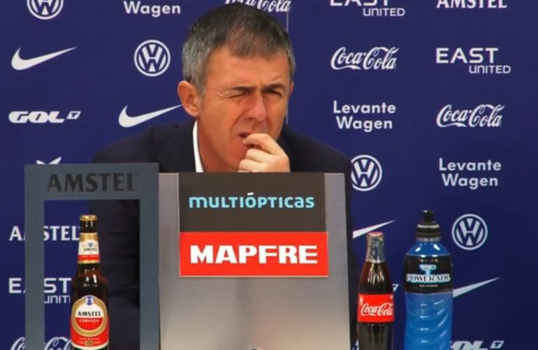 Lucas Alcaraz, en rueda de prensa