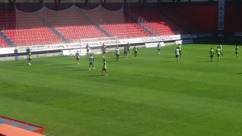 Entrenamiento del Numancia en el Estadio de Los Pajaritos.