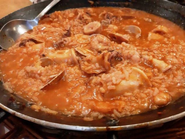 Arroz marinero en Casa Zapico