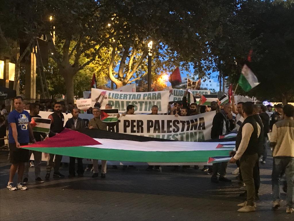 La protesta en favor de Palestina ha dejado cientos de asistentes en Palma.