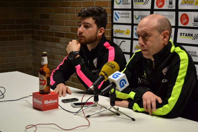 Catela y Santi Valladares en rueda de prensa