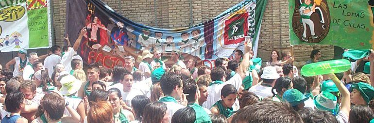 Las Peñas durante las fiestas de San Lorenzo