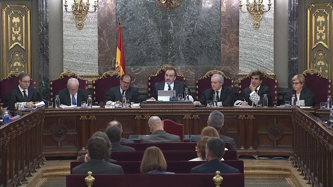 El tribunal del procés durante la última sesión